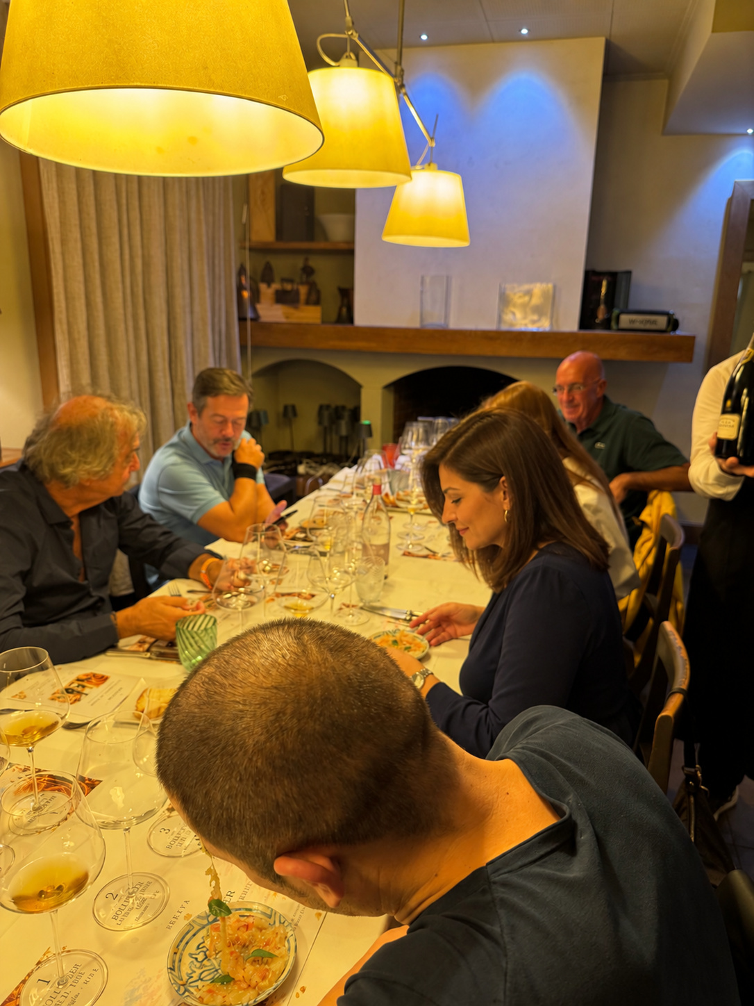 Le luci e l’atmosfera della sala privata.
