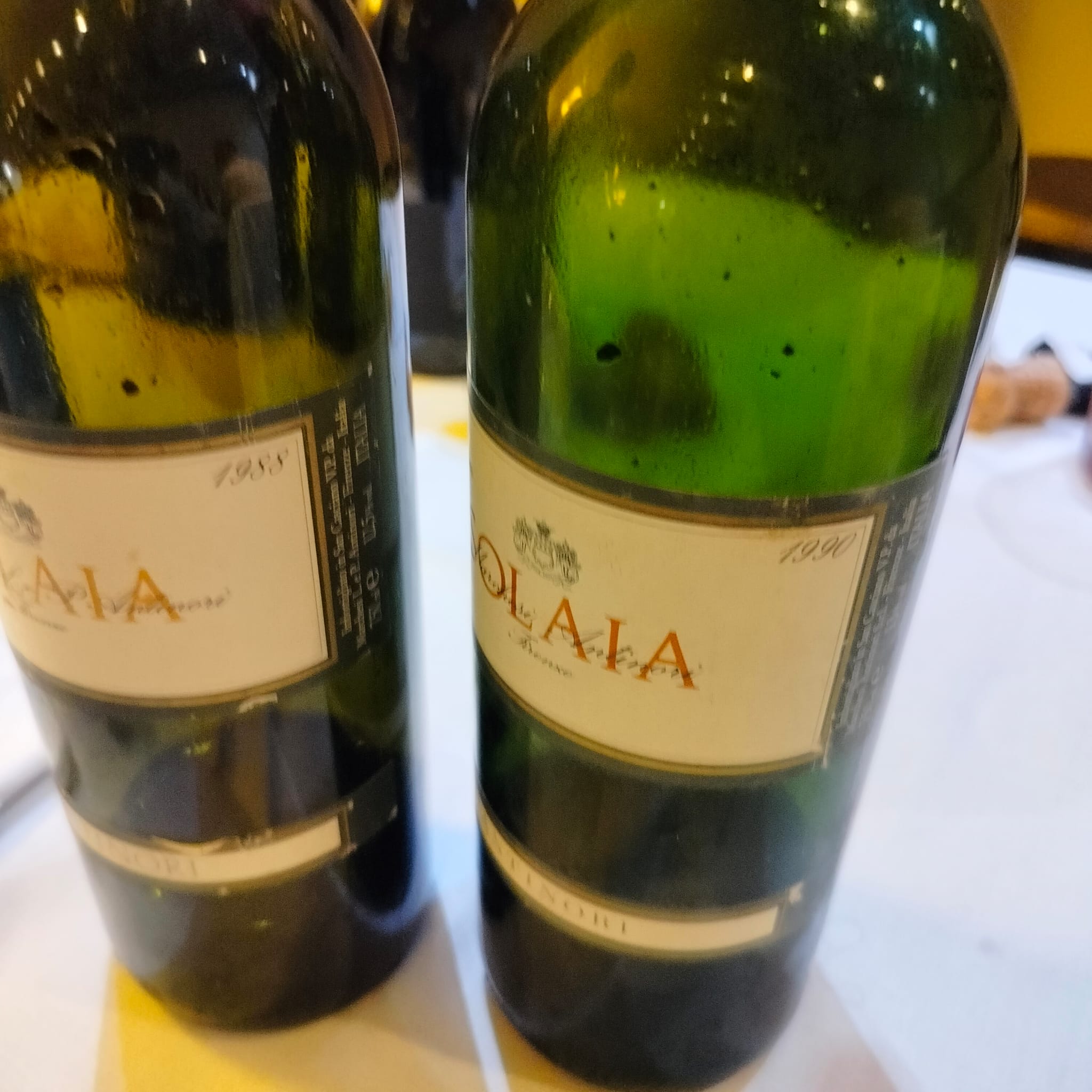 Un dettaglio ravvicinato della verticale di Solaia.